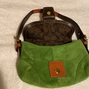 Coach | Bags | Coach Soho Green Suede Bag | Poshmark